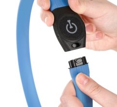 Obojek MAXI SAFE LED široký svítící (modrý)