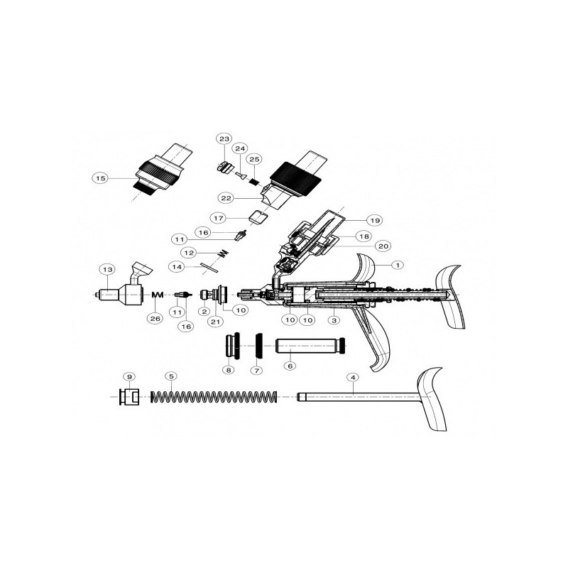 SAS HENKE Automat injekční FERRO-MATIC M91(Luer-Lock), 0,5 - 5,0 ml