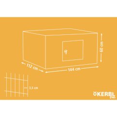 Výběh pro králíky, hlodavce a drůbež 144 x 112 x 60 cm