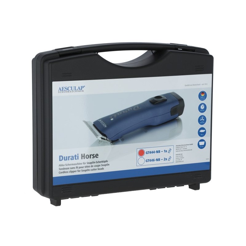 Aesculap strojek stříhací Durati Horse GT444-NB, na koně, vč. stříhací hlavy 2,4 mm