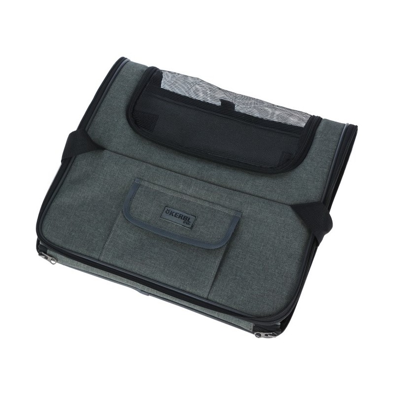 Cestovní taška pro psy Vacation na sedadlo auta 44x35x30 cm šedá/modrá