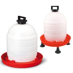 Napáječka pro drůbež plastová klobouková s držadlem, 15 l, bajonet