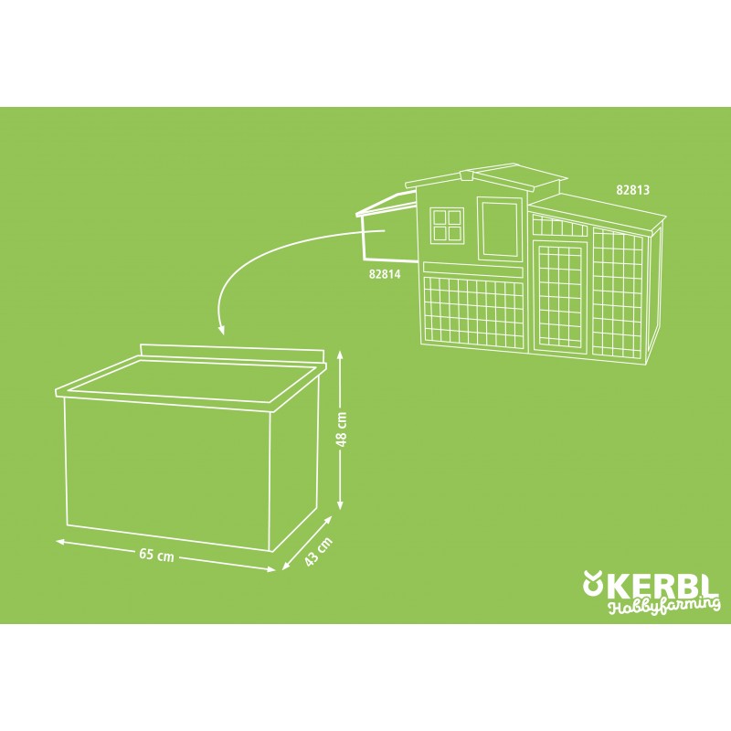 Hřad a kukaň pro drůbež Fortuna, 63 x 41 x 41 cm