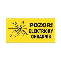 Tabulka výstražná na elektrický ohradník, oboustranná