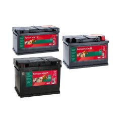 Baterie dobíjecí AGM premium pro ohradníkový zdroj, pomalu se vybíjející, 75 Ah